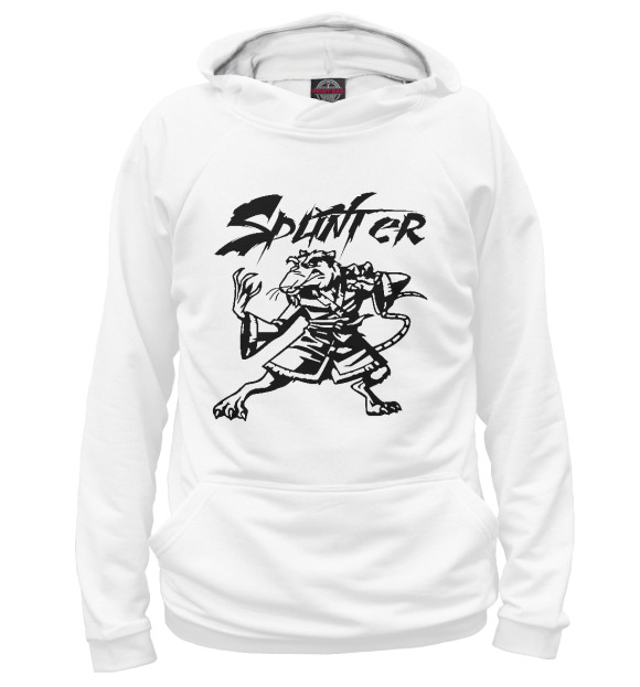 Мужское худи с изображением Splinter цвета Белый