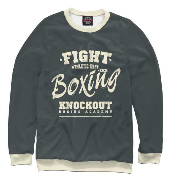 Свитшот для девочек с изображением Boxing academy цвета Р‘РµР»С‹Р№