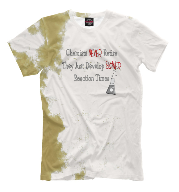 Футболка для мальчиков с изображением Retired Chemist цвета Белый