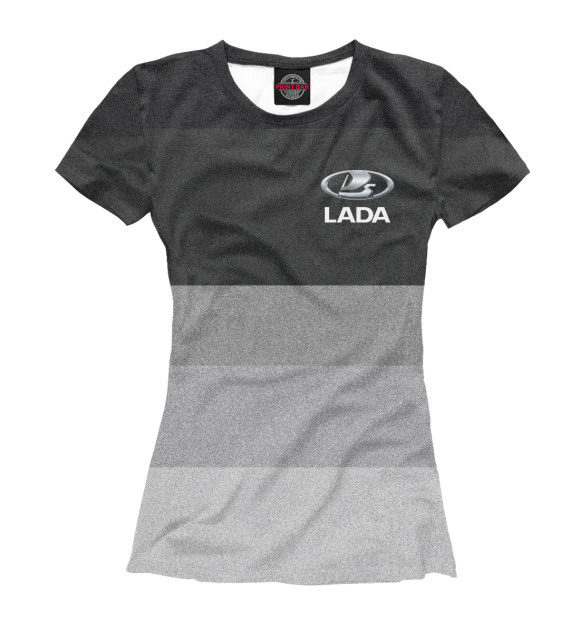 Футболка для девочек с притом LADA цвета Белый Футболка для девочек с изображением LADA цвета Белый