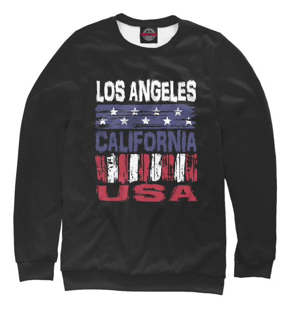Свитшот для мальчиков с изображением USA - California цвета Белый