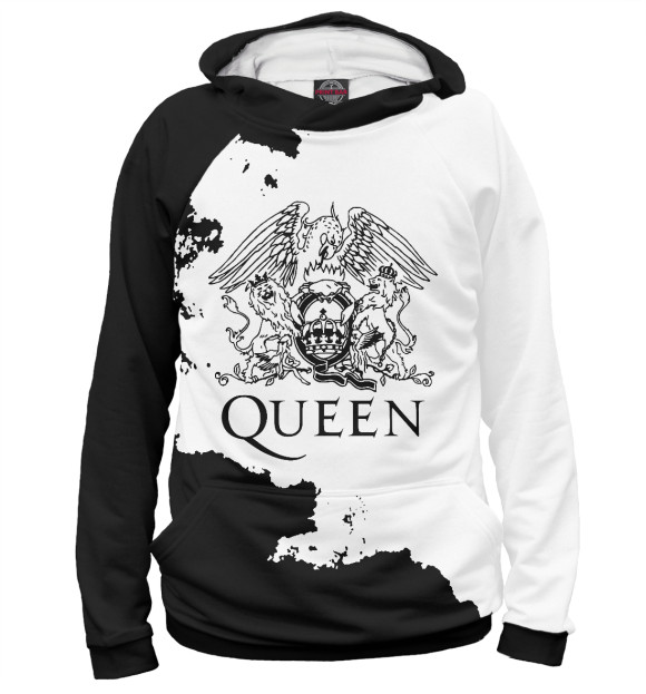 Женское худи с изображением Queen цвета Белый