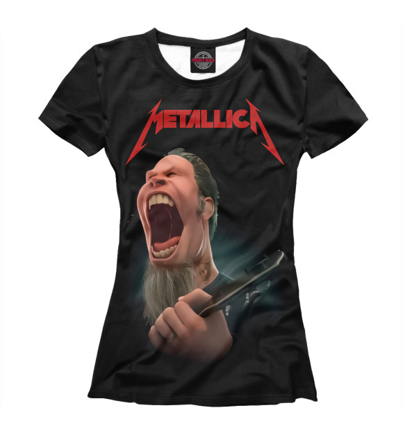 Женская футболка с изображением Metallica цвета Белый