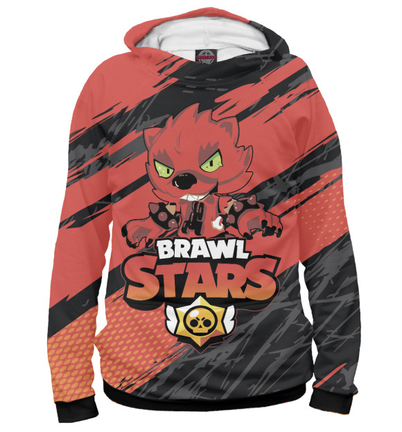 Мужское худи с изображением Brawl Stars цвета Белый