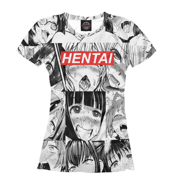 Футболка для девочек с изображением Hentai цвета Белый