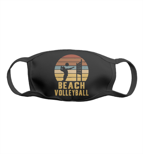 Маска тканевая с притом Пляжный волейбол цвета Белый Маска тканевая с изображением Пляжный волейбол цвета Белый