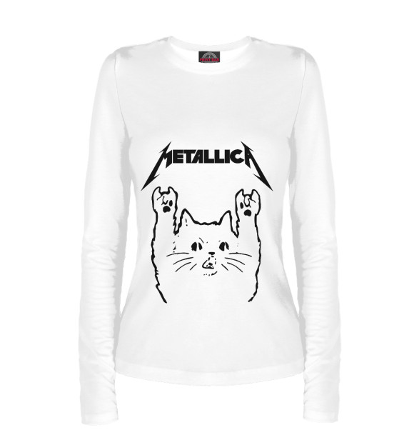 Женский лонгслив с изображением Metallica цвета Белый