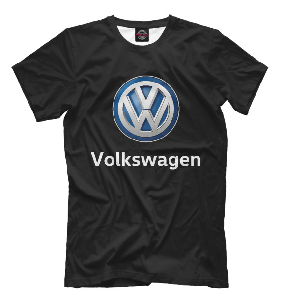 Мужская футболка с изображением Volkswagen цвета Белый