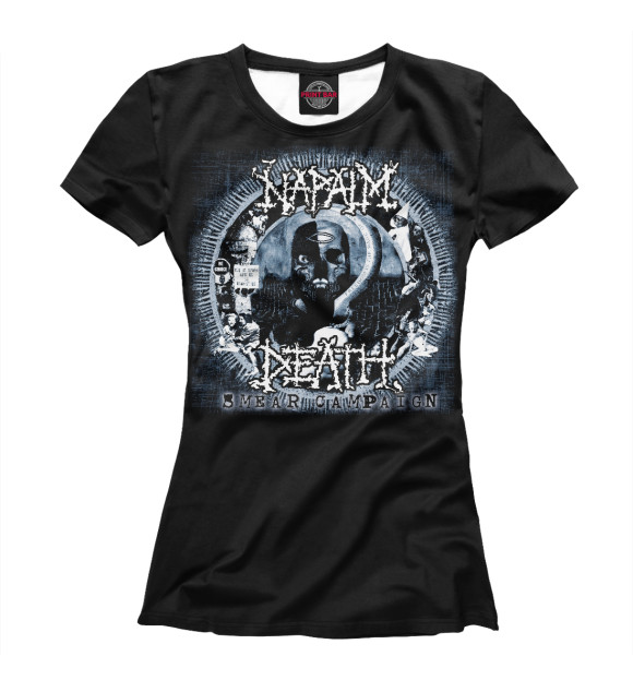 Футболка для девочек с изображением Napalmdeath цвета Белый