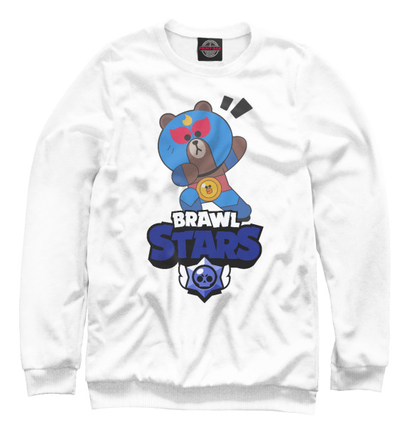 Свитшот для девочек с изображением Brawl Stars цвета Белый