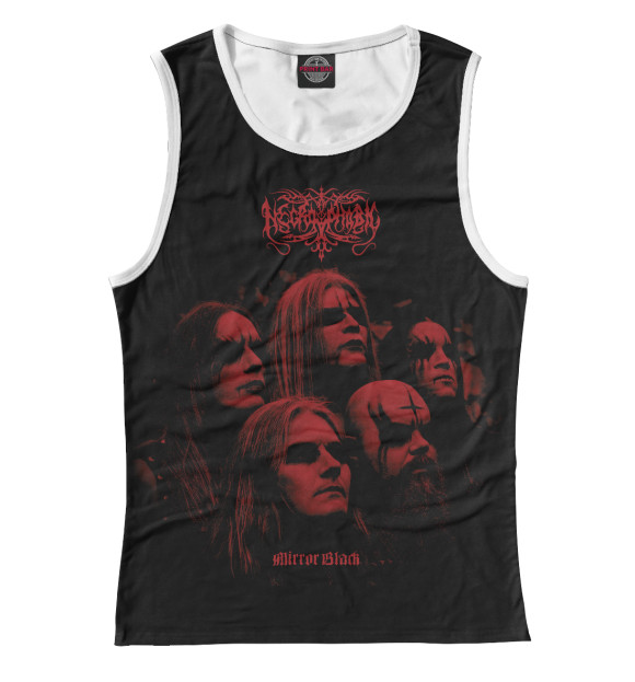 Майка для девочки с изображением Necrophobic цвета Белый