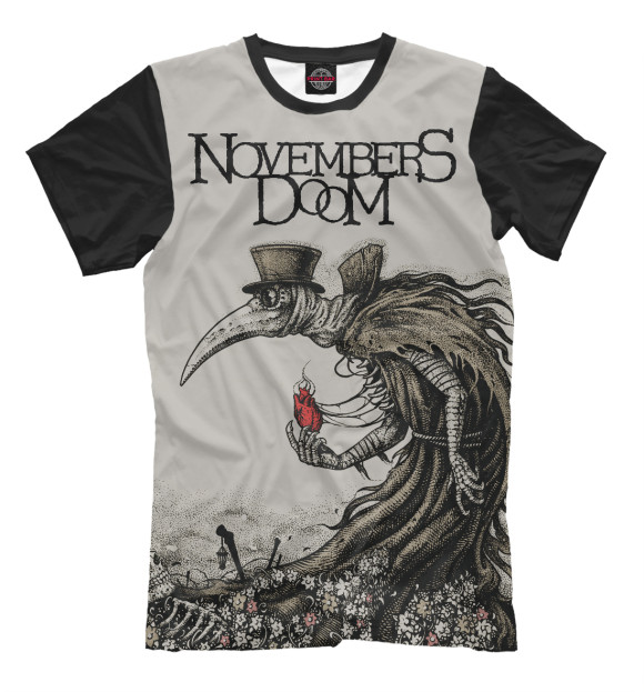 Футболка для мальчиков с изображением Novembers doom цвета Белый