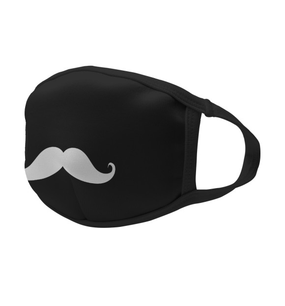 Маска тканевая с изображением Усы цвета Белый