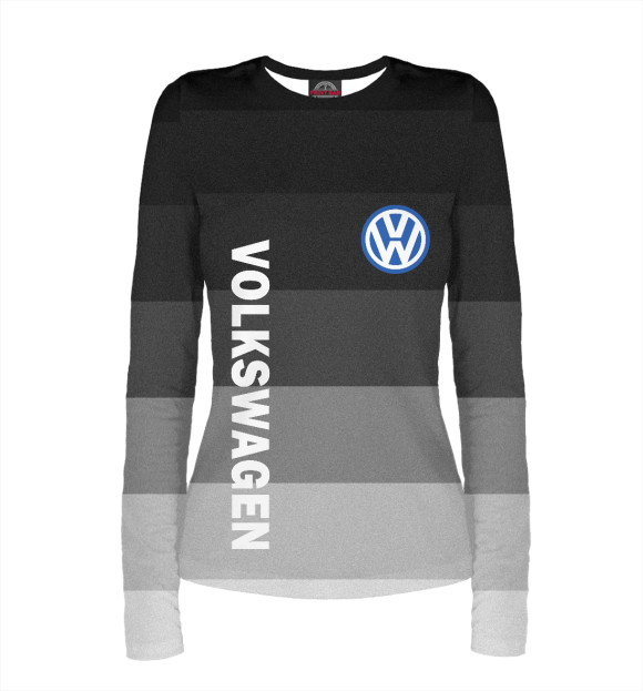 Женский лонгслив с изображением ФОЛЬКСВАГЕН, VOLKSWAGEN цвета Белый