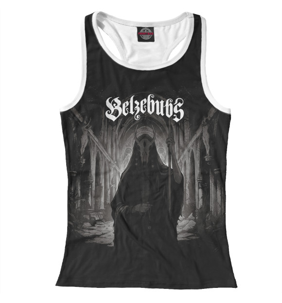 Женская майка-борцовка с изображением Belzebubs цвета Белый
