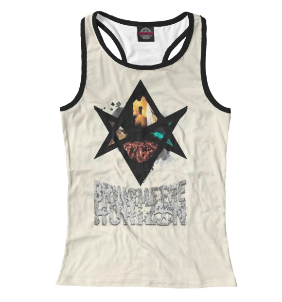 Женская майка-борцовка с изображением Bring Me the Horizon цвета Белый