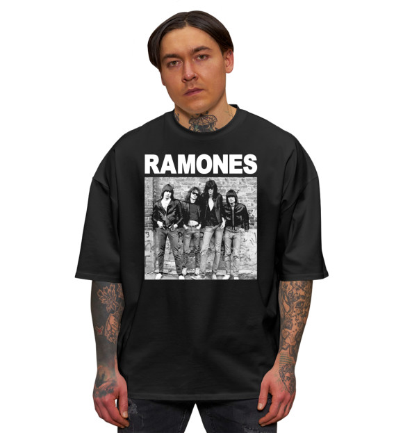 Мужская футболка оверсайз с изображением Ramones - Ramones цвета Черный