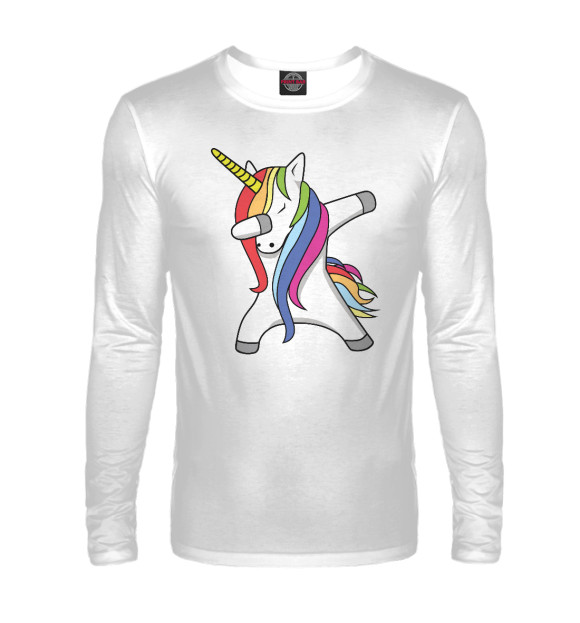 Мужской лонгслив с изображением DAB цвета Белый
