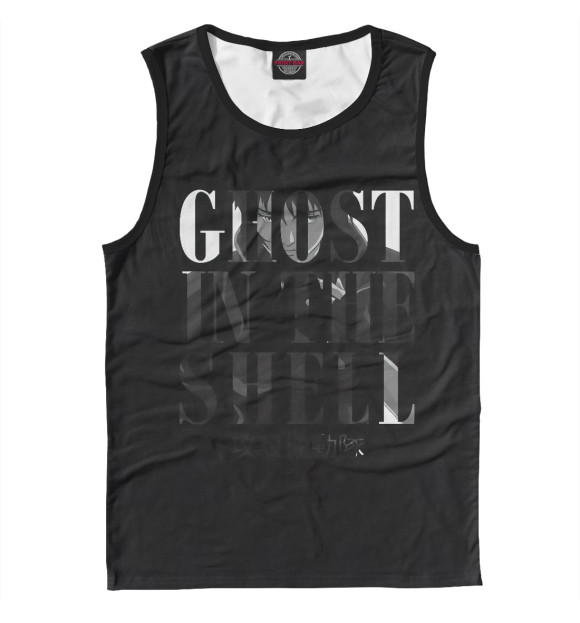 Мужская майка с изображением Призрак в доспехах цвета Белый