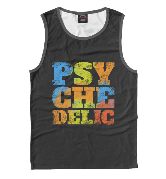 Майка для мальчика с притом Психоделика цвета Белый Майка для мальчика с изображением Психоделика цвета Белый