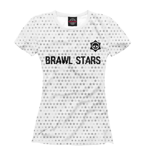 Женская футболка с изображением Brawl Stars Glitch Light цвета Белый