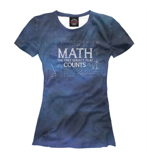 Женская футболка с изображением Algebra Science Geek Calcul цвета Белый