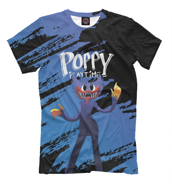 Футболка для мальчиков с изображением Poppy Playtime цвета Белый