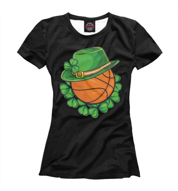 Женская футболка с изображением Ireland Basket цвета Белый