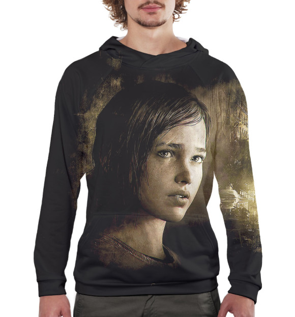 Мужское худи с изображением Маленькая Элли цвета Белый