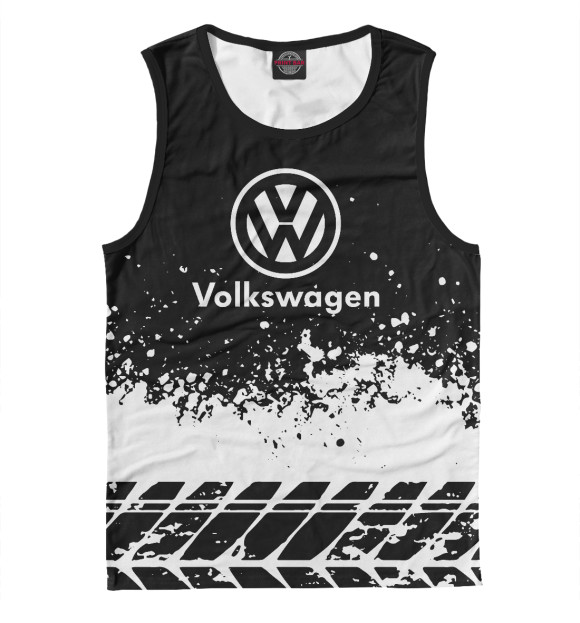 Майка для мальчика с изображением Volkswagen цвета Белый