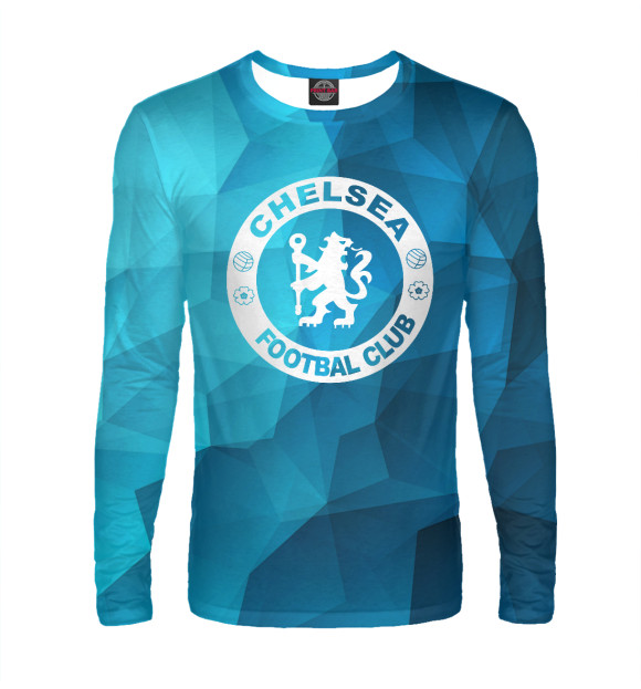 Мужской лонгслив с изображением Chelsea Geometry цвета Белый