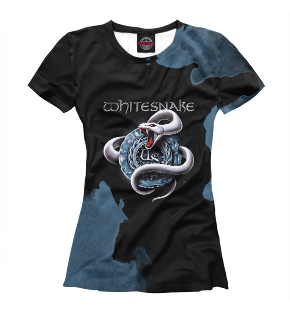 Женская футболка с изображением WHITESNAKE цвета Белый