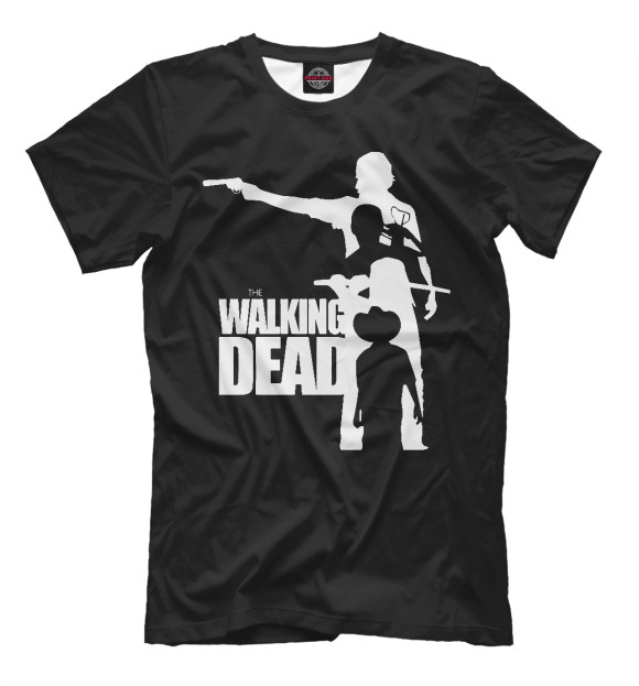 Мужская футболка с изображением Ходячие мертвецы цвета Белый