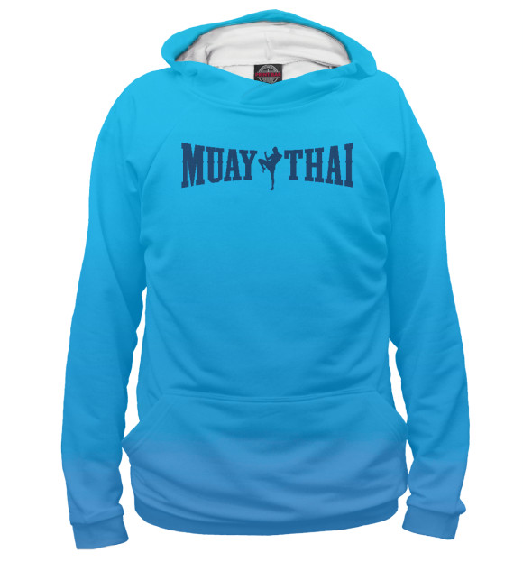 Худи для девочки с изображением Muay Thai Logo цвета Белый