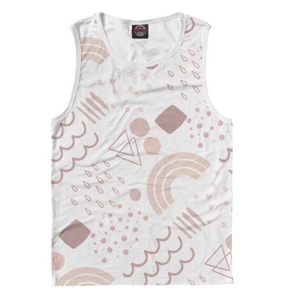 Мужская майка с изображением Абстрактная погода. цвета Белый