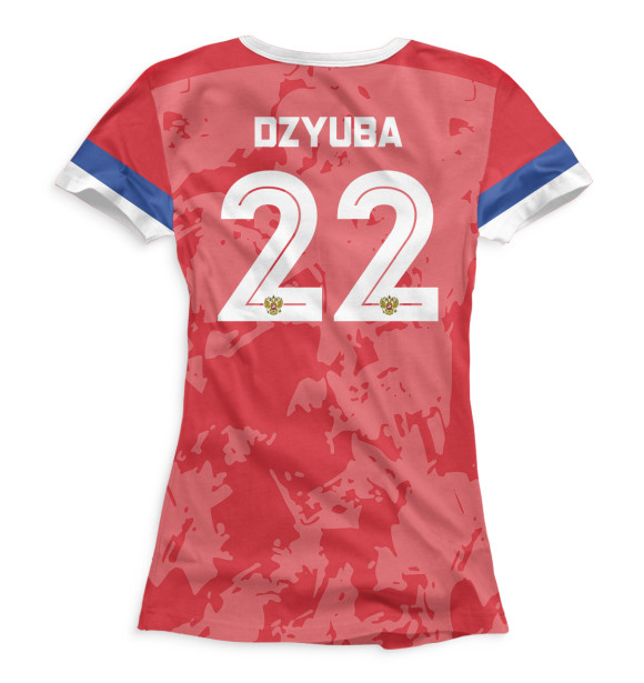 Женская футболка с изображением Dzyuba 22 цвета Белый