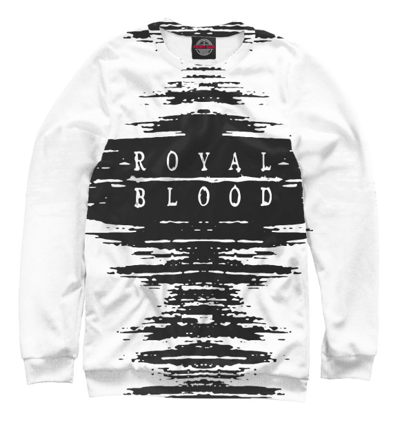Мужской свитшот с изображением Royal blood цвета Белый