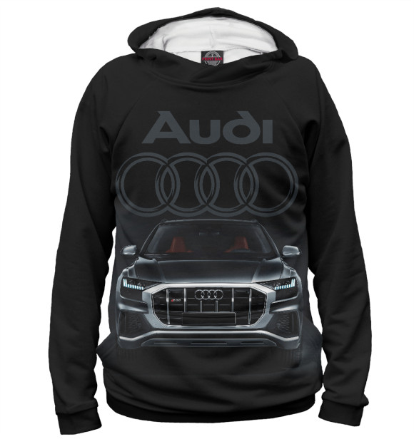 Женское худи с изображением Audi цвета Белый