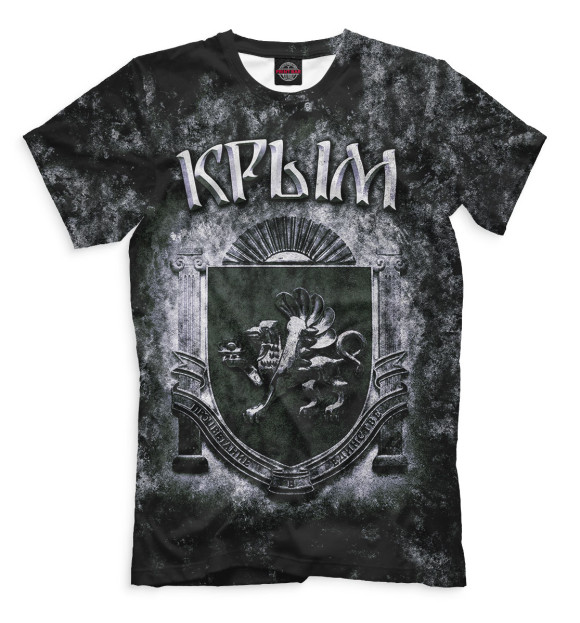 Мужская футболка с изображением Крым цвета Белый