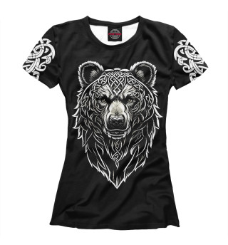 Женская футболка Медведь в славянском стиле