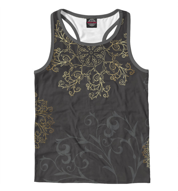 Мужская майка-борцовка с изображением Снежинка цвета Белый