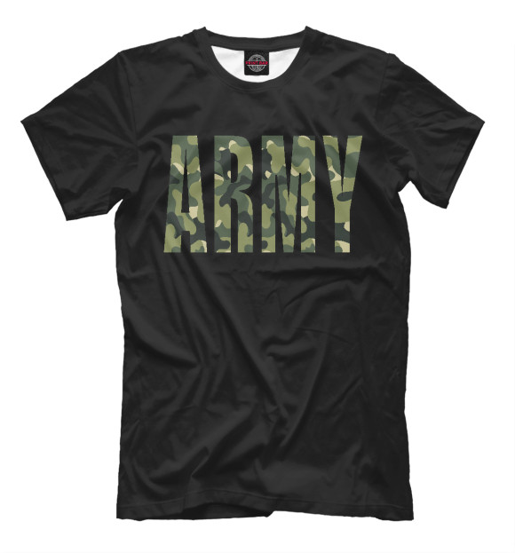 Мужская футболка с изображением Армия, надпись ARMY цвета Белый