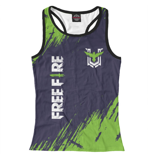 Женская майка-борцовка с изображением Free Fire / Фри Фаер цвета Белый