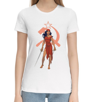Хлопковая футболка для девочек Красная мстительница