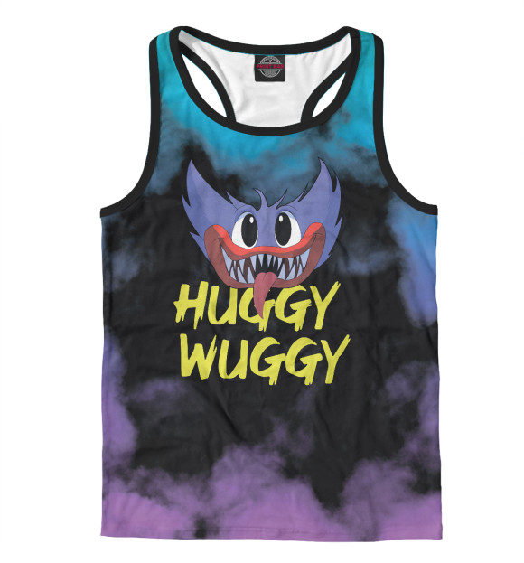 Мужская майка-борцовка с притом Poppy Playtime цвета Белый Мужская майка-борцовка с изображением Poppy Playtime цвета Белый