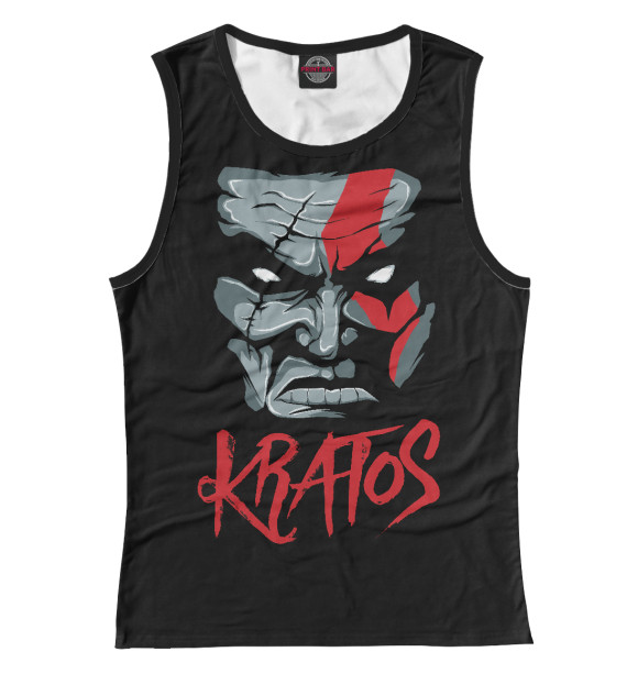 Женская майка с изображением God of War цвета Белый