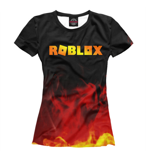 Женская футболка с изображением ROBLOX цвета Белый