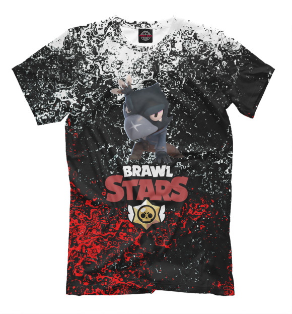 Мужская футболка с изображением Brawl Stars Crow цвета Белый