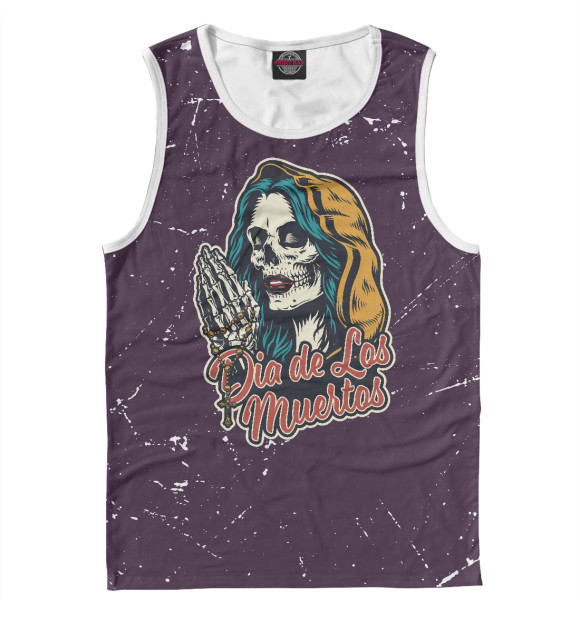 Майка для мальчика с притом Диа-де-лас-Мадрес цвета Белый Майка для мальчика с изображением Диа-де-лас-Мадрес цвета Белый