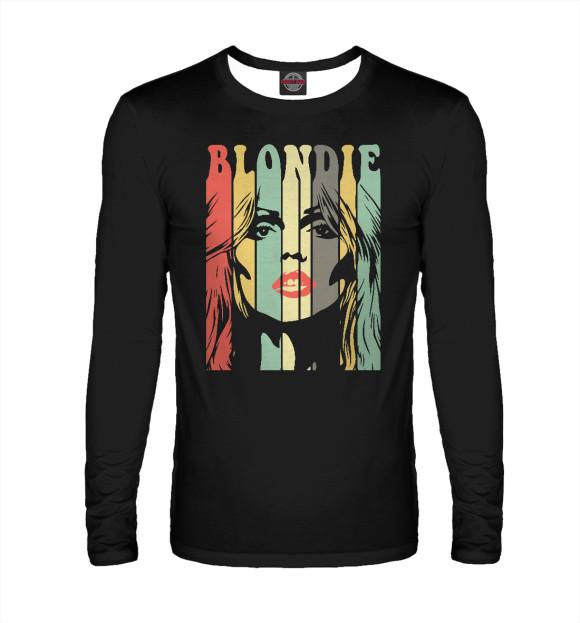 Мужской лонгслив с изображением Blondie Color цвета Белый